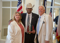 Ranger Scott Stevenson receives the Melvin Martin First Responder of the Year award