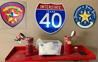 Two fire extinguishers containing methamphetamine